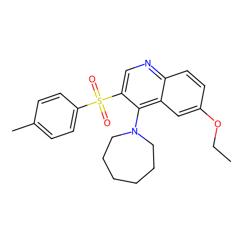 4-(Azepan-1-yl)-6-ethoxy-3-tosylquinoline structure