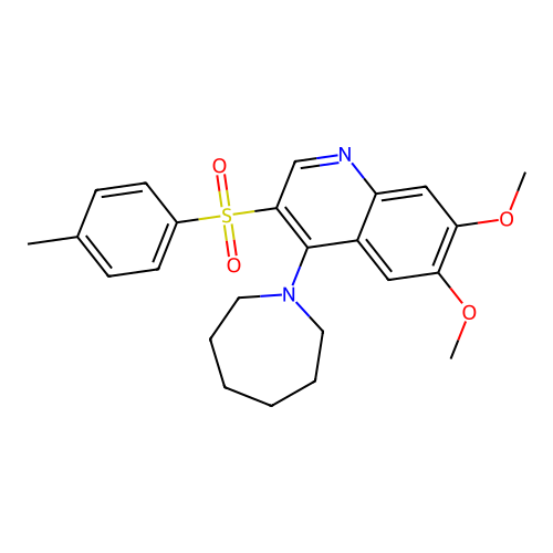 4-(Azepan-1-yl)-6,7-dimethoxy-3-tosylquinoline structure