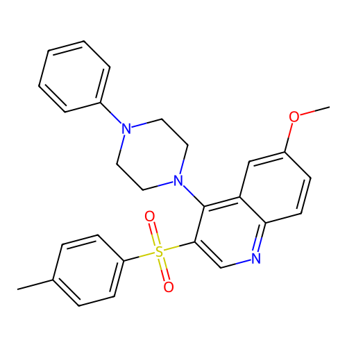 6-Methoxy-3-(4-methylphenyl)sulfonyl-4-(4-phenylpiperazin-1-yl)quinoline structure