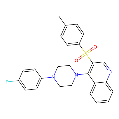 4-(4-(4-Fluorophenyl)piperazin-1-yl)-3-tosylquinoline structure