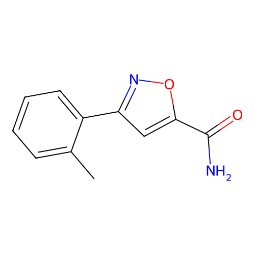 3-(2-Methylphenyl)-1,2-oxazole-5-carboxamide structure