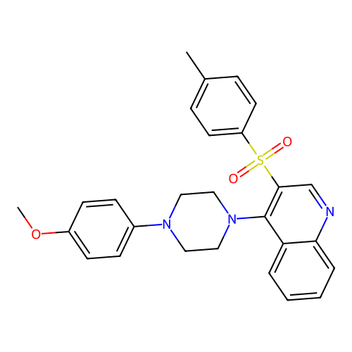 4-(4-(4-Methoxyphenyl)piperazin-1-yl)-3-tosylquinoline structure