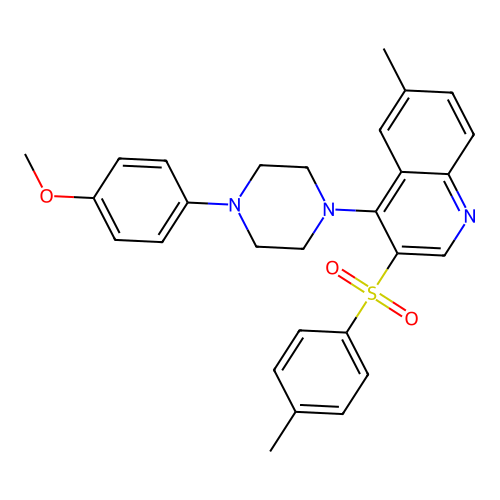 4-(4-(4-Methoxyphenyl)piperazin-1-yl)-6-methyl-3-tosylquinoline structure