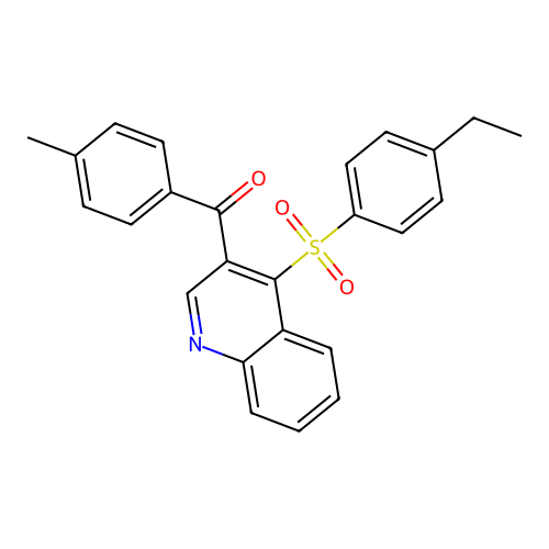 (4-((4-Ethylphenyl)sulfonyl)quinolin-3-yl)(p-tolyl)methanone structure
