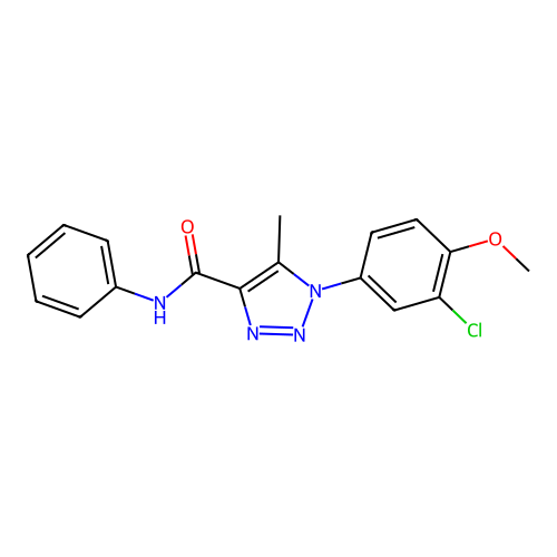 1-(3-chloro-4-methoxyphenyl)-5-methyl-N-phenyl-1H-1,2,3-triazole-4-carboxamide structure