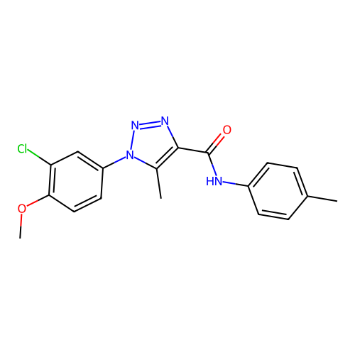 1-(3-chloro-4-methoxyphenyl)-5-methyl-N-(4-methylphenyl)-1H-1,2,3-triazole-4-carboxamide structure
