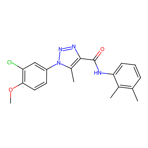 1-(3-chloro-4-methoxyphenyl)-N-(2,3-dimethylphenyl)-5-methyl-1H-1,2,3-triazole-4-carboxamide structure