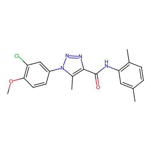 1-(3-chloro-4-methoxyphenyl)-N-(2,5-dimethylphenyl)-5-methyl-1H-1,2,3-triazole-4-carboxamide structure
