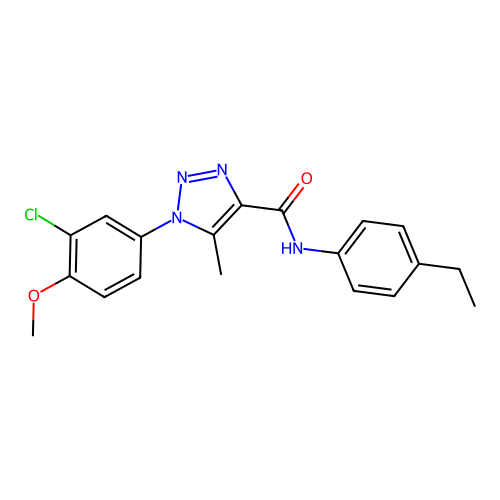 1-(3-chloro-4-methoxyphenyl)-N-(4-ethylphenyl)-5-methyl-1H-1,2,3-triazole-4-carboxamide structure