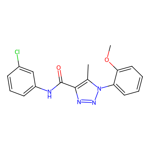 N-(3-chlorophenyl)-1-(2-methoxyphenyl)-5-methyl-1H-1,2,3-triazole-4-carboxamide structure