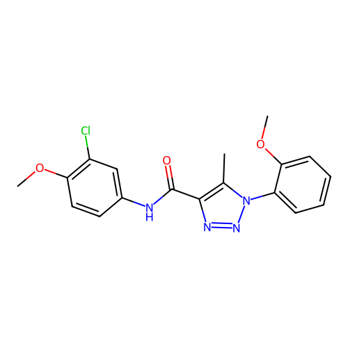 N-(3-chloro-4-methoxyphenyl)-1-(2-methoxyphenyl)-5-methyl-1H-1,2,3-triazole-4-carboxamide structure