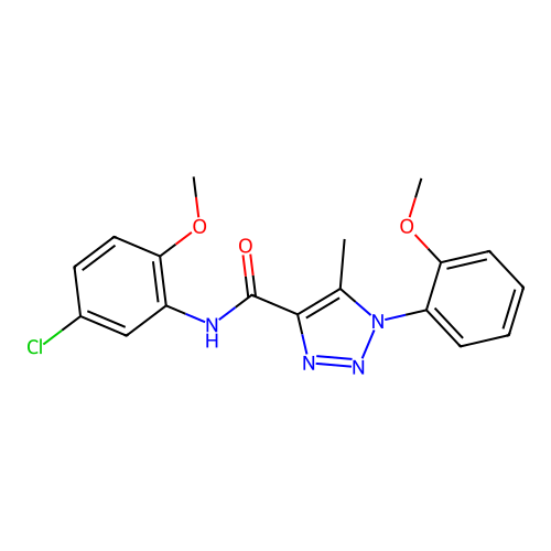 N-(5-chloro-2-methoxyphenyl)-1-(2-methoxyphenyl)-5-methyl-1H-1,2,3-triazole-4-carboxamide structure