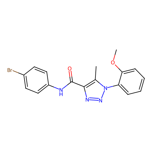 N-(4-bromophenyl)-1-(2-methoxyphenyl)-5-methyl-1H-1,2,3-triazole-4-carboxamide structure