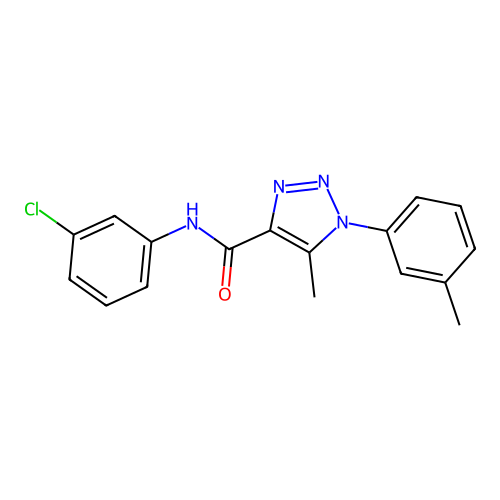 N-(3-chlorophenyl)-5-methyl-1-(3-methylphenyl)-1H-1,2,3-triazole-4-carboxamide structure