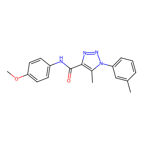 N-(4-methoxyphenyl)-5-methyl-1-(3-methylphenyl)-1H-1,2,3-triazole-4-carboxamide structure