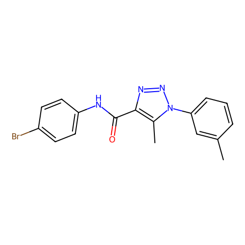 N-(4-bromophenyl)-5-methyl-1-(3-methylphenyl)-1H-1,2,3-triazole-4-carboxamide structure