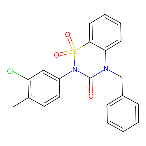 4-benzyl-2-(3-chloro-4-methylphenyl)-1,1-dioxo-1 structure