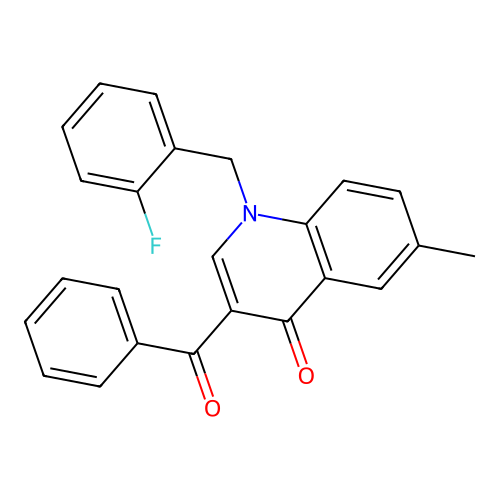 3-Benzoyl-1-[(2-fluorophenyl)methyl]-6-methylquinolin-4-one structure