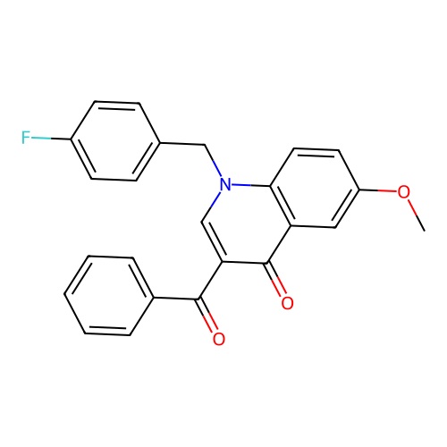 3-Benzoyl-1-[(4-fluorophenyl)methyl]-6-methoxyquinolin-4-one structure