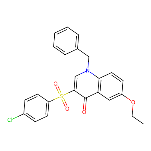 1-Benzyl-3-(4-chlorophenyl)sulfonyl-6-ethoxyquinolin-4-one structure