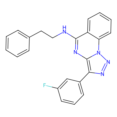 3-(3-fluorophenyl)-N-phenethyl-[1,2,3]triazolo[1,5-a]quinazolin-5-amine structure