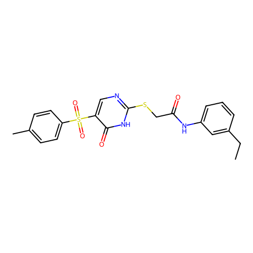 N-(3-ethylphenyl)-2-((6-oxo-5-tosyl-1,6-dihydropyrimidin-2-yl)thio)acetamide structure