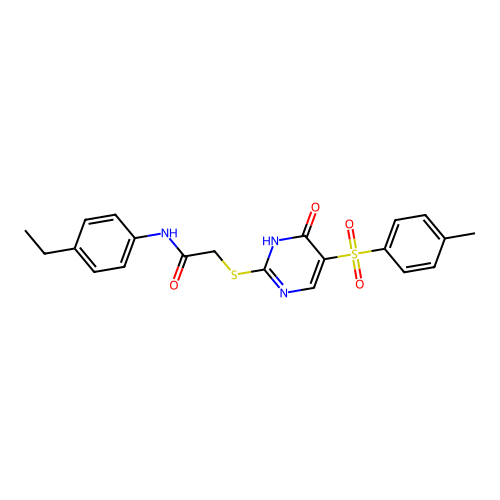 N-(4-ethylphenyl)-2-((6-oxo-5-tosyl-1,6-dihydropyrimidin-2-yl)thio)acetamide structure