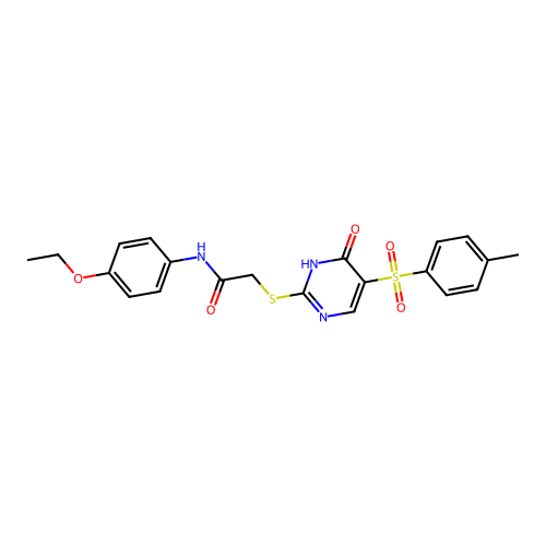 N-(4-ethoxyphenyl)-2-((6-oxo-5-tosyl-1,6-dihydropyrimidin-2-yl)thio)acetamide structure