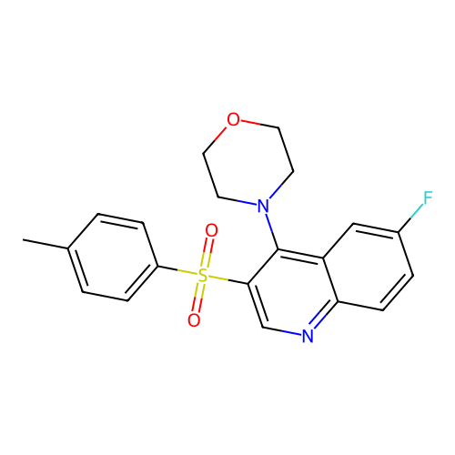 6-Fluoro-3-(4-methylbenzenesulfonyl)-4-(morpholin-4-yl)quinoline structure