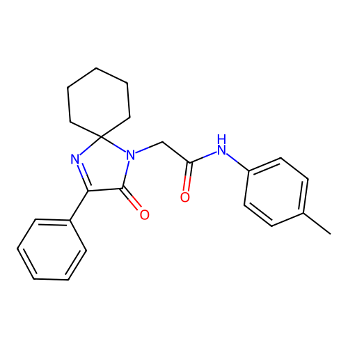 N-(4-Methylphenyl)-2-{2-oxo-3-phenyl-1,4-diazaspiro[4.5]dec-3-EN-1-YL}acetamide structure
