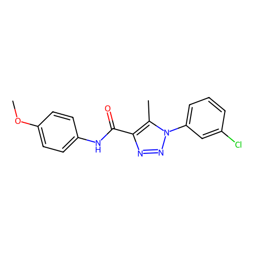 1-(3-chlorophenyl)-N-(4-methoxyphenyl)-5-methyl-1H-1,2,3-triazole-4-carboxamide structure