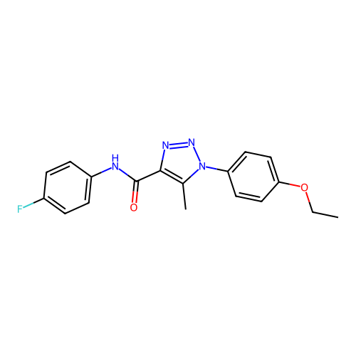 1-(4-ethoxyphenyl)-N-(4-fluorophenyl)-5-methyl-1H-1,2,3-triazole-4-carboxamide structure