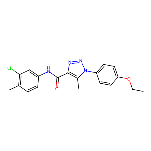 N-(3-chloro-4-methylphenyl)-1-(4-ethoxyphenyl)-5-methyl-1H-1,2,3-triazole-4-carboxamide structure