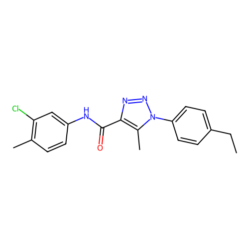 N-(3-chloro-4-methylphenyl)-1-(4-ethylphenyl)-5-methyl-1H-1,2,3-triazole-4-carboxamide structure