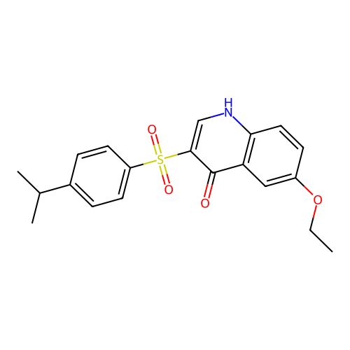 6-ethoxy-3-(4-propan-2-ylphenyl)sulfonyl-1H-quinolin-4-one structure