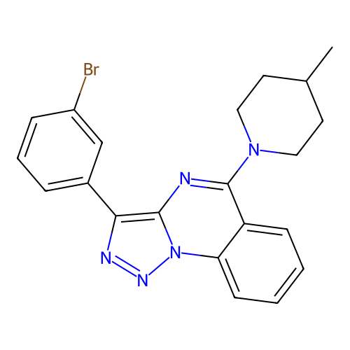 3-(3-Bromophenyl)-5-(4-methylpiperidin-1-yl)triazolo[1,5-a]quinazoline structure