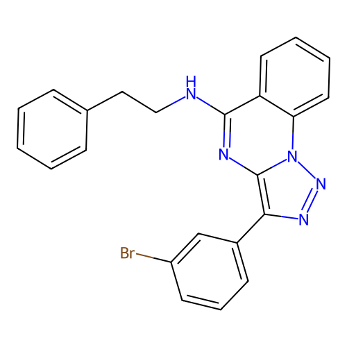 3-(3-bromophenyl)-N-phenethyl-[1,2,3]triazolo[1,5-a]quinazolin-5-amine structure