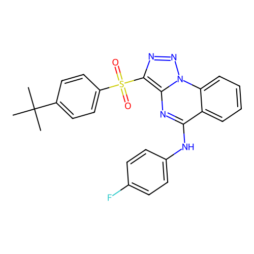 3-(4-TERT-BUTYLBENZENESULFONYL)-N-(4-FLUOROPHENYL)-[1,2,3]TRIAZOLO[1,5-A]QUINAZOLIN-5-AMINE structure