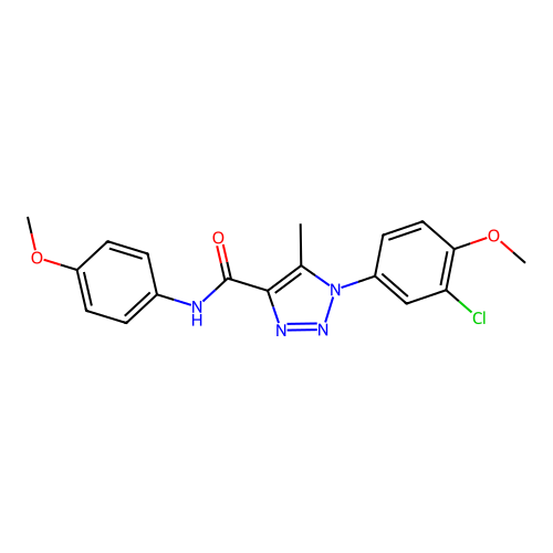 1-(3-chloro-4-methoxyphenyl)-N-(4-methoxyphenyl)-5-methyl-1H-1,2,3-triazole-4-carboxamide structure
