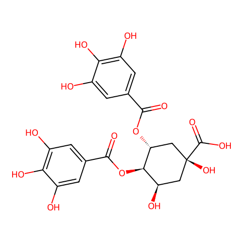 3,4-di-O-galloylquinic acid structure