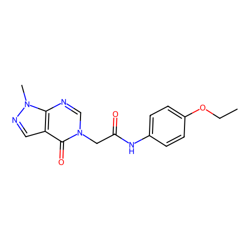 N-(4-ethoxyphenyl)-2-(1-methyl-4-oxo-1,4-dihydro-5H-pyrazolo[3,4-d]pyrimidin-5-yl)acetamide structure