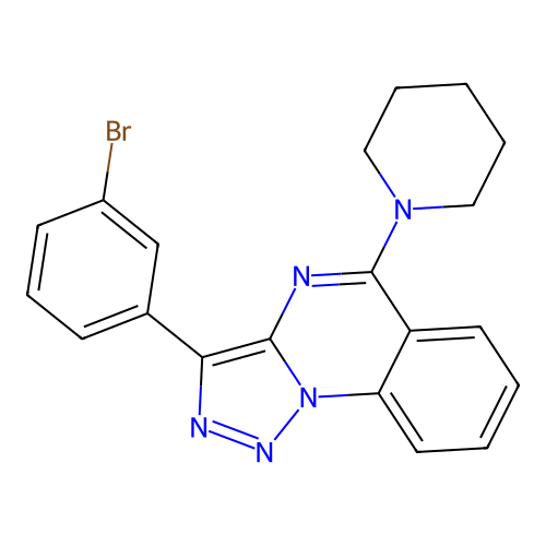 3-(3-Bromophenyl)-5-piperidin-1-yltriazolo[1,5-a]quinazoline structure
