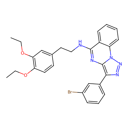 3-(3-BROMOPHENYL)-N-[2-(3,4-DIETHOXYPHENYL)ETHYL]-[1,2,3]TRIAZOLO[1,5-A]QUINAZOLIN-5-AMINE structure