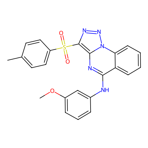 N-(3-methoxyphenyl)-3-(4-methylphenyl)sulfonyltriazolo[1,5-a]quinazolin-5-amine structure