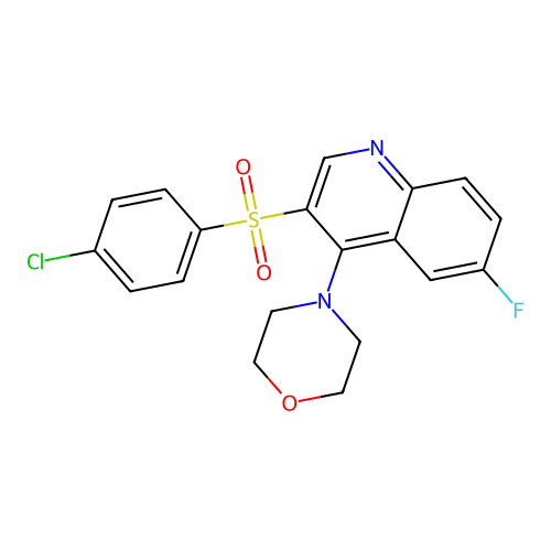 3-(4-Chlorobenzenesulfonyl)-6-fluoro-4-(morpholin-4-yl)quinoline structure