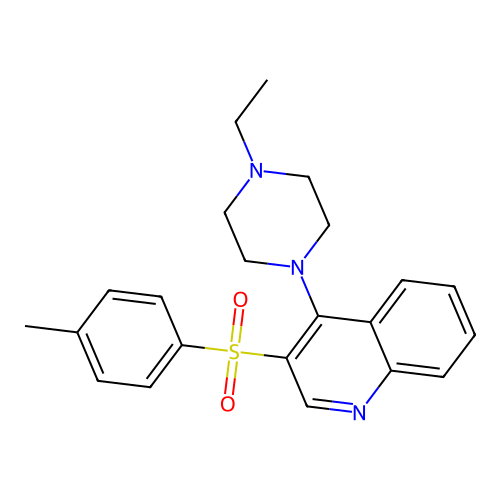 4-(4-Ethylpiperazin-1-yl)-3-(4-methylbenzenesulfonyl)quinoline structure