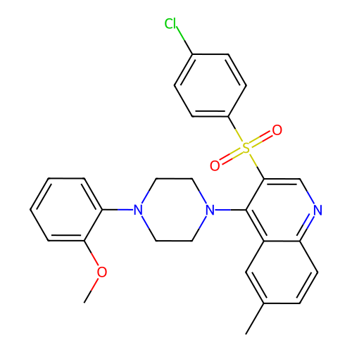 3-(4-CHLOROBENZENESULFONYL)-4-[4-(2-METHOXYPHENYL)PIPERAZIN-1-YL]-6-METHYLQUINOLINE structure