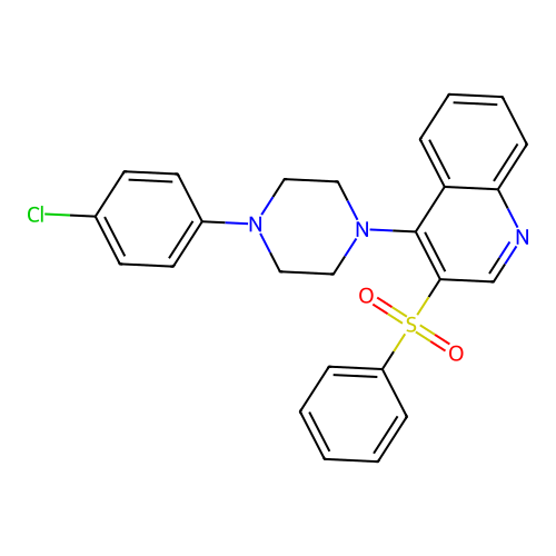 3-(Benzenesulfonyl)-4-[4-(4-chlorophenyl)piperazin-1-yl]quinoline structure