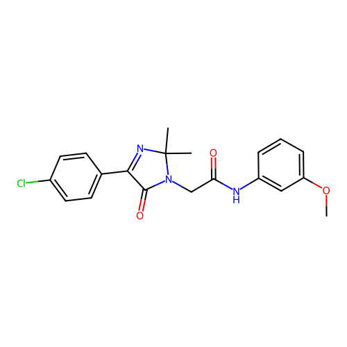 2-[4-(4-chlorophenyl)-2,2-dimethyl-5-oxo-2,5-dihydro-1H-imidazol-1-yl]-N-(3-methoxyphenyl)acetamide structure