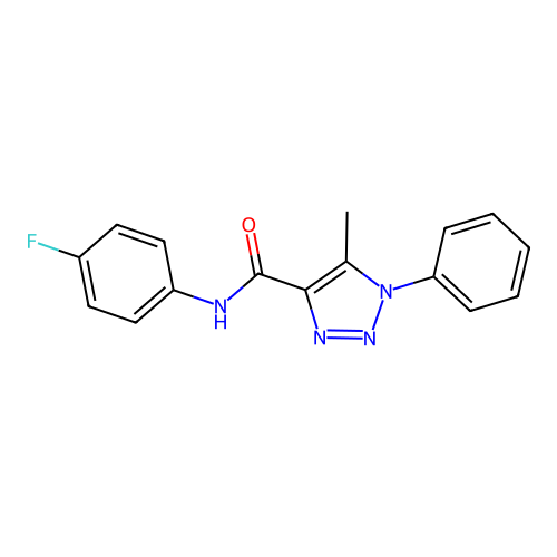 N-(4-fluorophenyl)-5-methyl-1-phenyl-1H-1,2,3-triazole-4-carboxamide structure